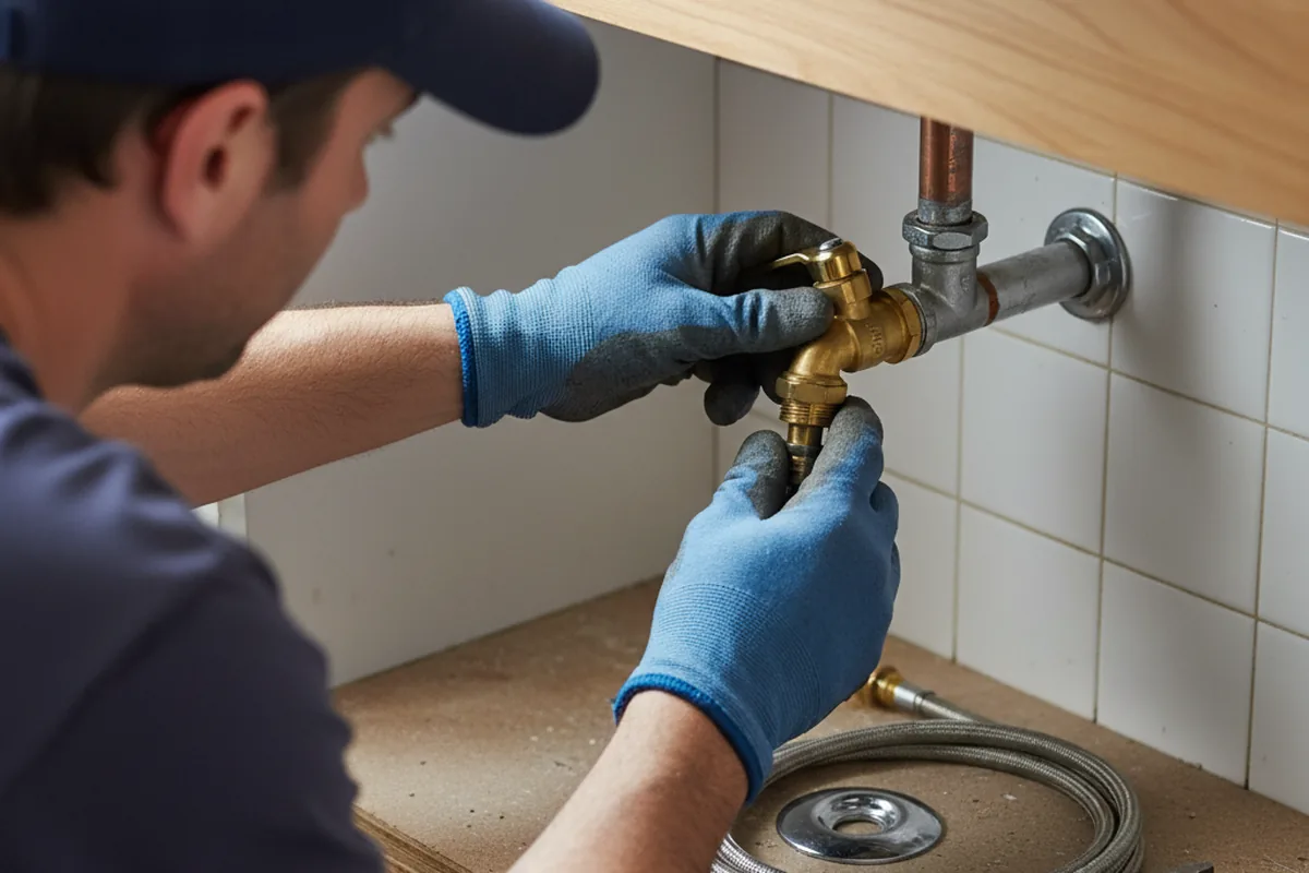 Shutoff valve and fitting work during Well Pump Repair in Buffalo Grove